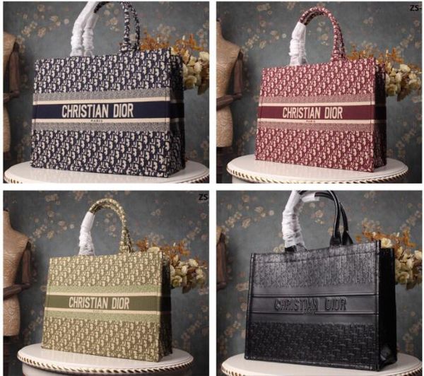 

brand fashion luxury women's handbags printed embroidery canvas shopping bag french famous designer tote bag