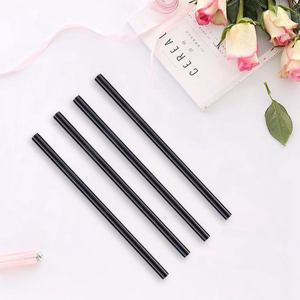 

1pcs 215*12mm drinking straw reusable metal straw set sharp bubble straws 304 stainless steel pearl milkshake fat