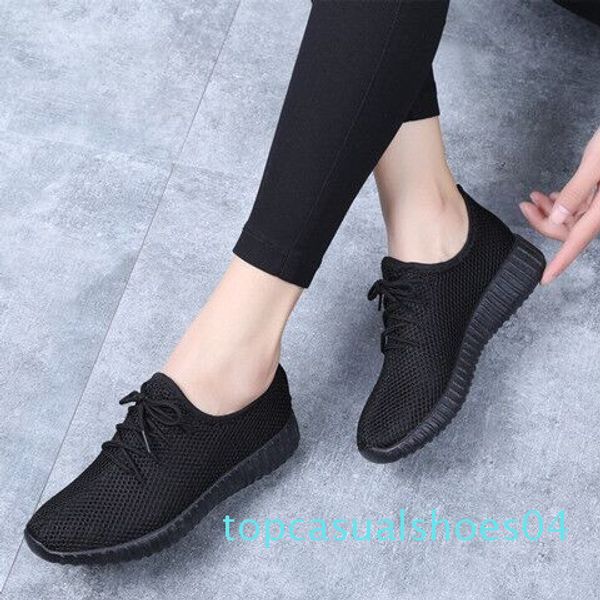 

2019 spring autumn women ladies feminine fashion casual mesh air shallow low comfort zapatillas slip-on loafers shoes plimsolls, Black