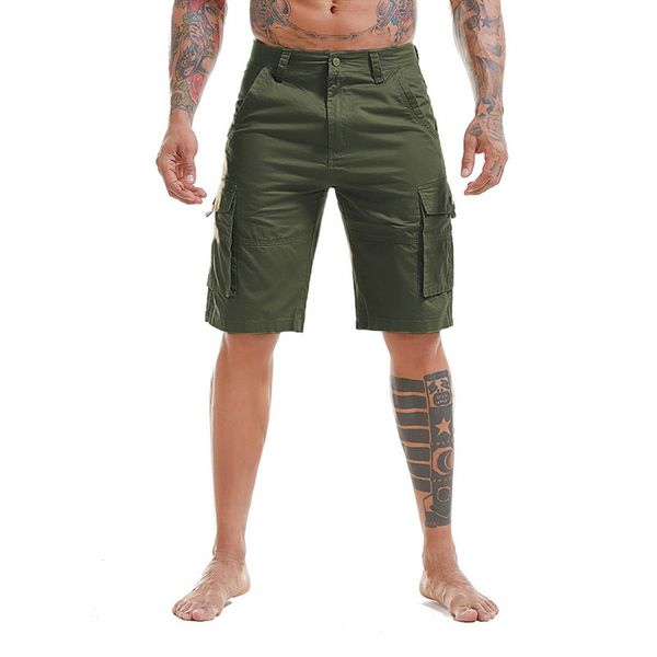 

loozykit men's summer beach shorts casual loose multi-pocket tooling shorts large camo overalls hip hop cargo