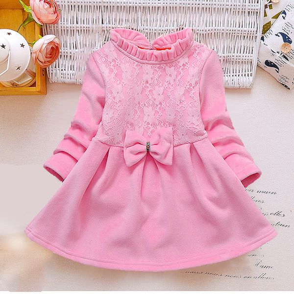 

2020 spring autumn toddler girl dress cotton long sleeve dress bowknot kids dresses