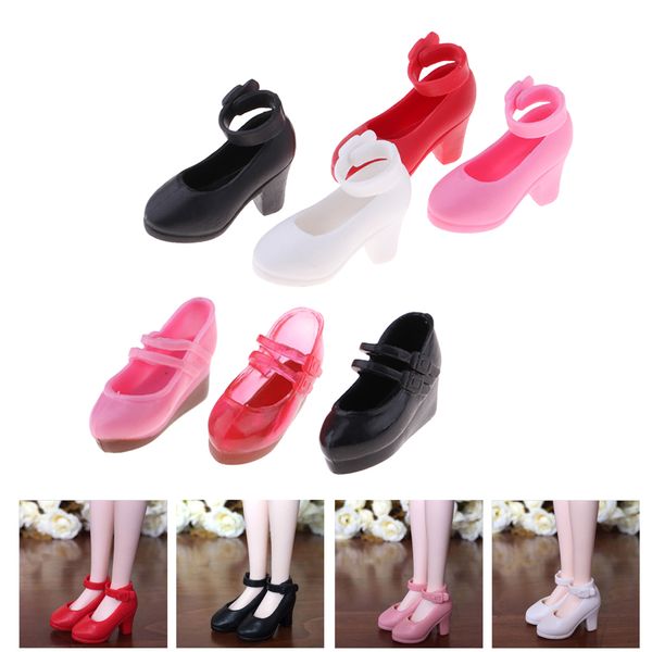 

7 пар модных ручной работы 12 " кукла туфли на высоком каблуке 1/6 bjd куклы accs