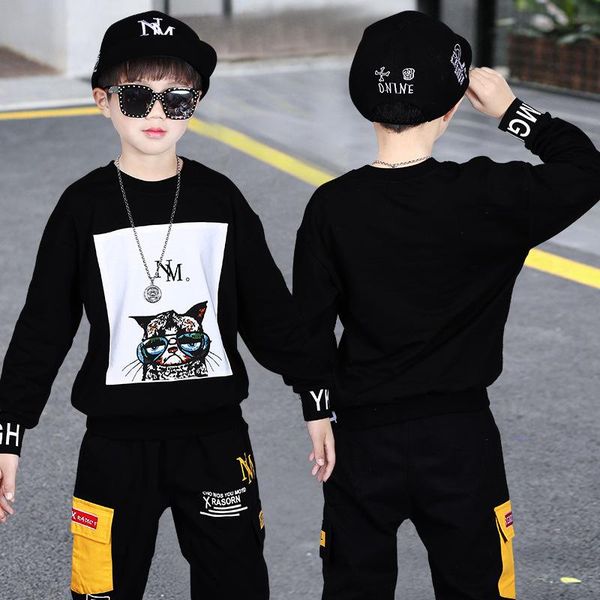 

boys sweater new spring and autumn long-sleeved shirt fashion cotton pullover shirt sweatshirt sports children's clothing, White;black