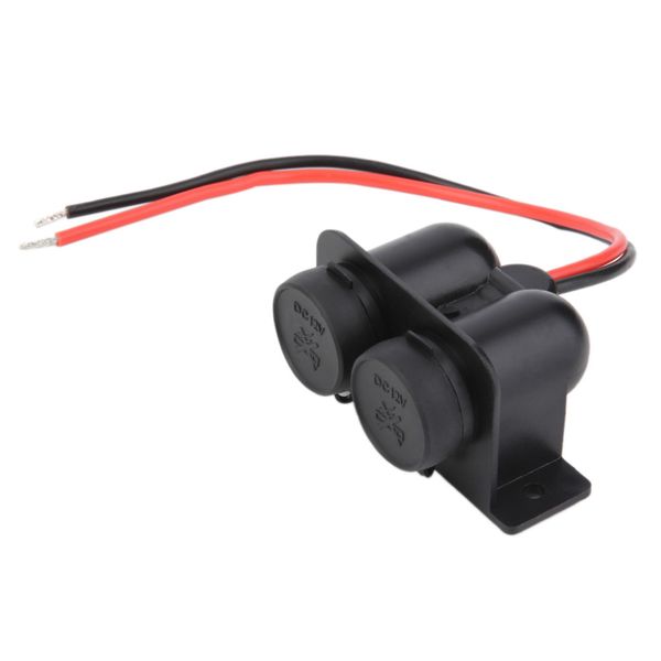 

double ports motorcycle car cigarette lighter 120w 10a waterproof power socket 12v charger auto accessory selling