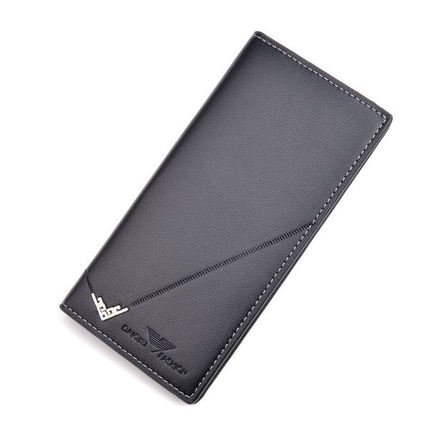 

zovyvol 2020 new korean casual men's wallet long vertical british casual multi-function card bag zipper buckle gift, Red;black