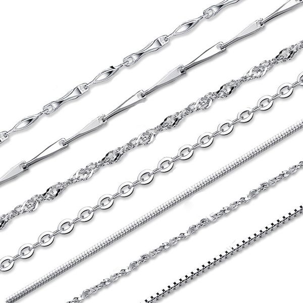 

s925 sterling silver necklaces women charm snake box chain lady choker fashion pure silver necklace woman chains jewelry