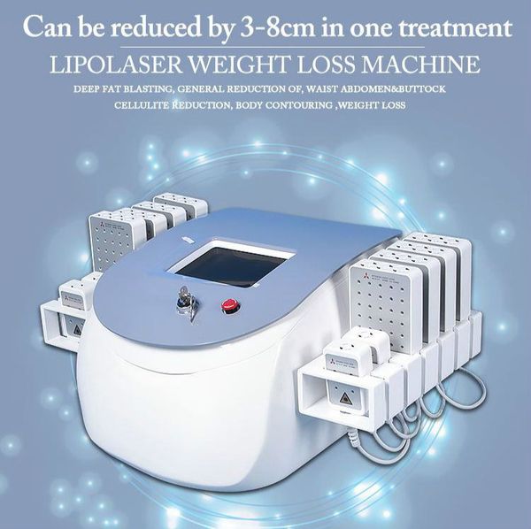 

2020 new professional diode lipolaser non invasive 650nm & 980nm lipo laser with 12 pads slimming machine fat burning