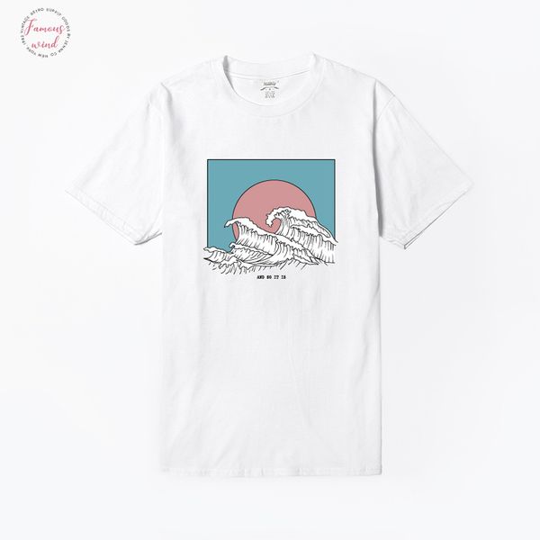 

new fashion t shirts for women harajuku short sleeve tees great wave t shirt women blusa white tees amp