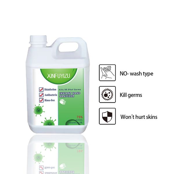 

5л factory direct 75 алкоголь антибактериальная одноразовые дезинфекция гель дезинфицирующее средство для рук