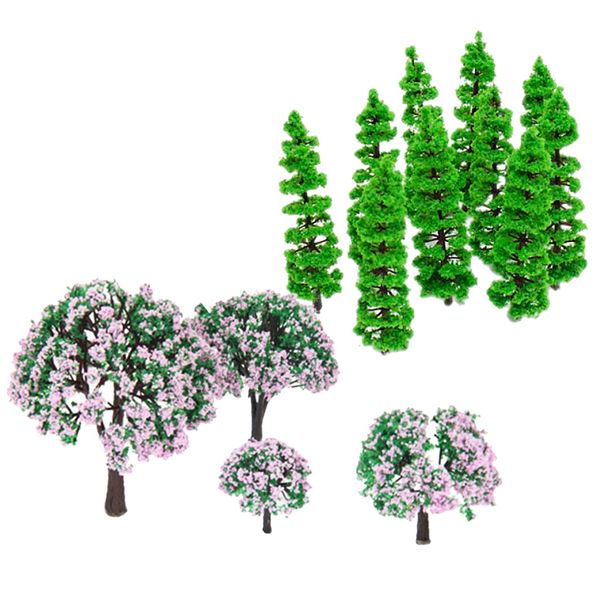 

14pcs fir tree model for diy train railway park landscape wargame diorama