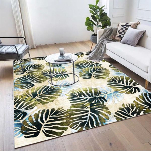 

green leaf ковер для спальни тропических растений printed doormat для двери non-slip mat в кухне на полу коврового дивана