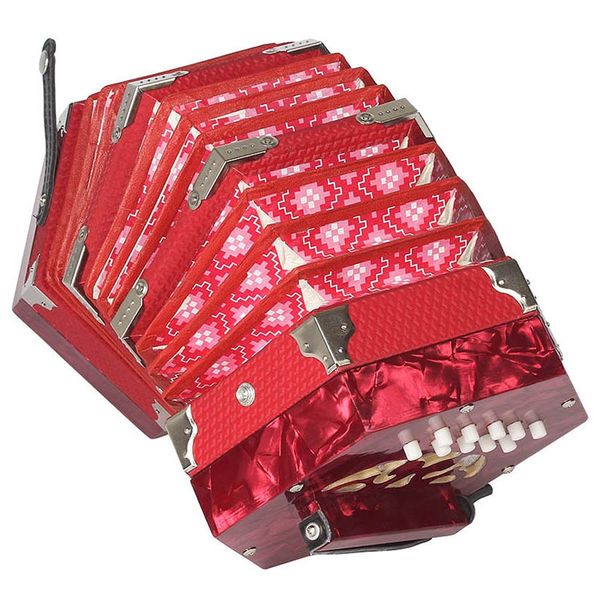 

sews-concertina accordion 20-button 40-reed anglo style with carrying bag and adjustable hand strap