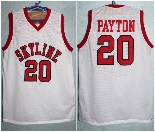 Skyline High Schoo 20 Gary Payton Retro Classic Basketball Jersey Mens Ed Número personalizado Nome Jerseys