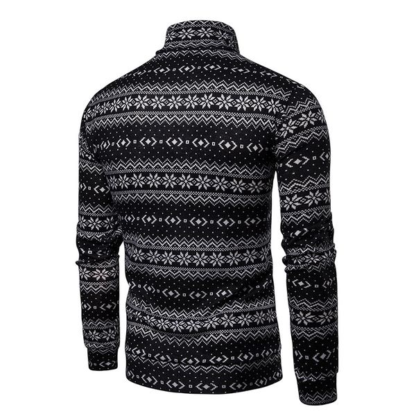 

male fashion casual sweaters pullover smart autumn slim windproof o-neck bottoming shirts homme men printed sweater 2020, White;black
