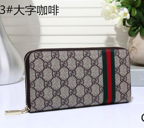 

2019 european and american classic style new ladies men's wallet long fashion simple solid color luxury designer wallet