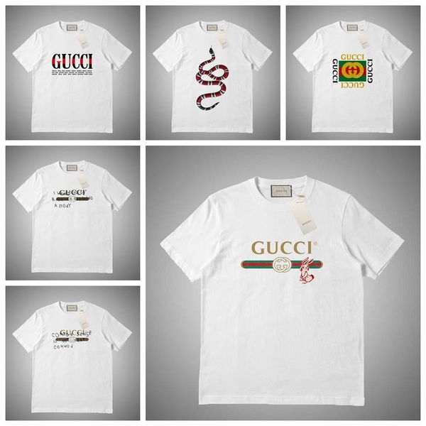 

GUCCI Роскошный Дизайнер Футболка Письмо Печати С Коротким Рукавом Дизайнерские Рубашки Мужчины Женщины Летние Футболки Унисекс Тройники Размер S-XXL