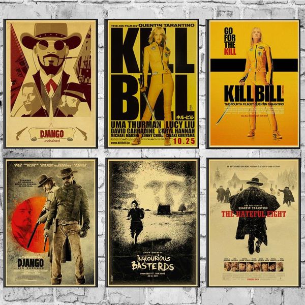 

vintage classic movie kill bill poster good quality painting retro poster kraft paper for home bar wall decor/stickers