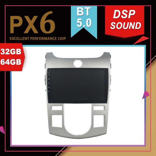 

px6 отличная производительность android 9.0 car multimedia gps для kia cerato forte 2008-2012 at dsp sound recorder navigation radio автомоб