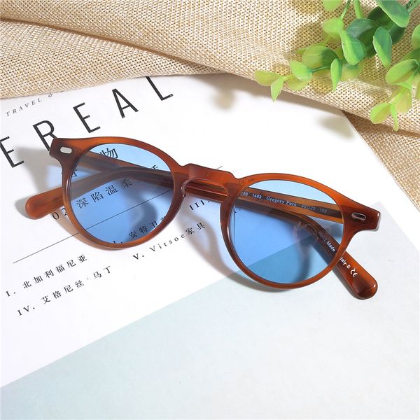 

gregory peck brand designer men women vintage polarized sunglasses ov5186 retro sun glasses oculos de sol ov 5186 y200619, White;black