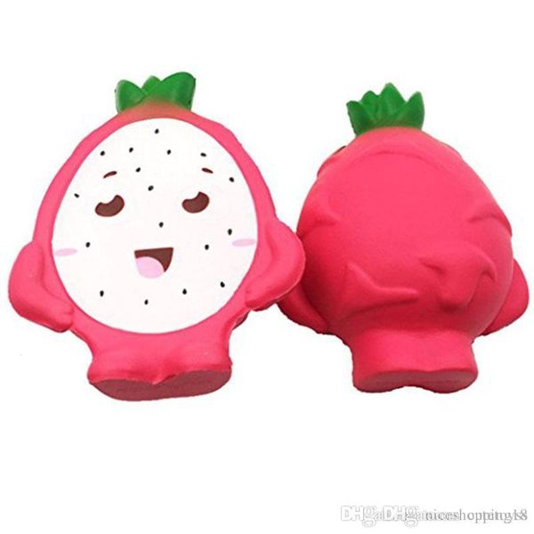 

jumbo pu kawaii dragon fruit pitaya squishy slow rising soft squeeze fun pressure release kids toy phone charm straps xmas gift t438