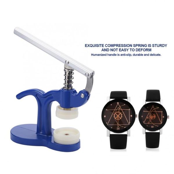 

watch back closer watchmaker press set repair tool plastic case crystal glass great for snap watches back close with 12 dies