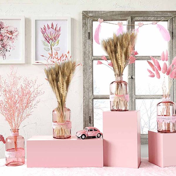 

50pcs/lot artificial wheat ear flower wedding bride bouquet party decoration diy craft scrapbook living room floral ornament