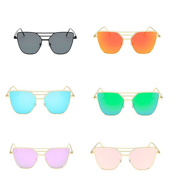 

2020 new vintage round sunglasses women brand 2020 cat eye eyewear for women ladies sunglass mirror goggles, White;black