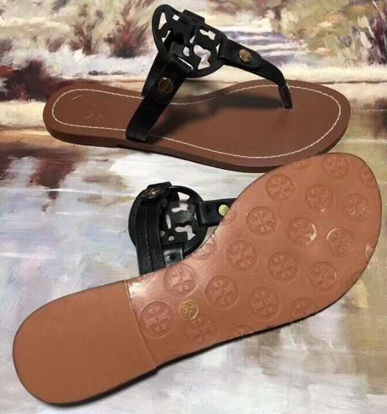 

fashion classic summer genuine leather tory brand sandals women good sandals flip-flops women leisure slippers