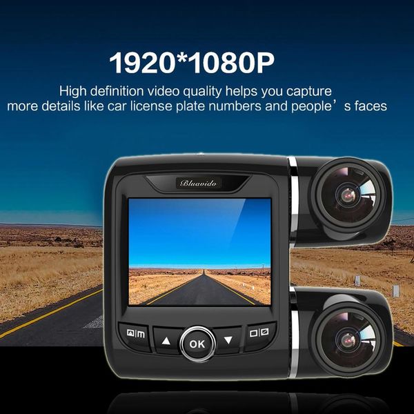 

dual lens auto car dvr 360 degree panoramic video camera recorder novatek 96655 dashcam full hd 1080p dash cam night vision
