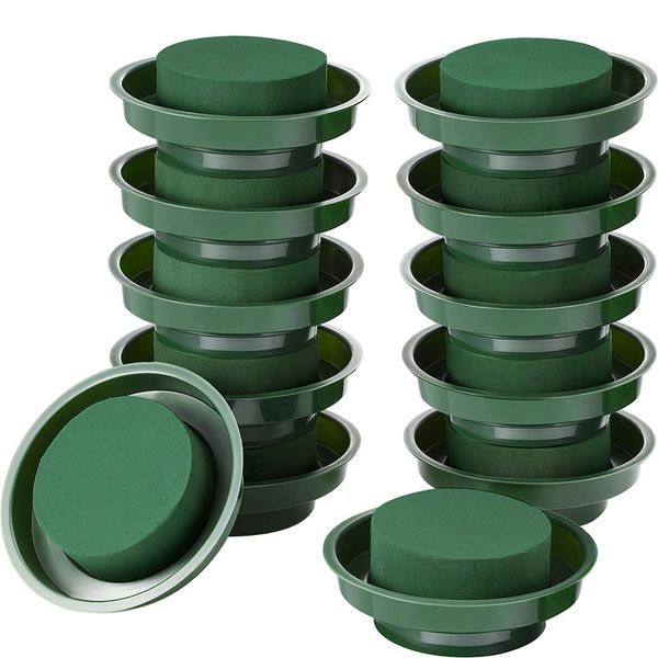 

decorative flowers & wreaths professionaldiy flower arrangement kit green round wet floral foam, wedding aisle flowers, party decoration (fl