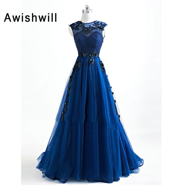 

real pictures cap sleeve floor length appliques tulle lace-up back a-line party prom dress fashion long evening dress, White;black