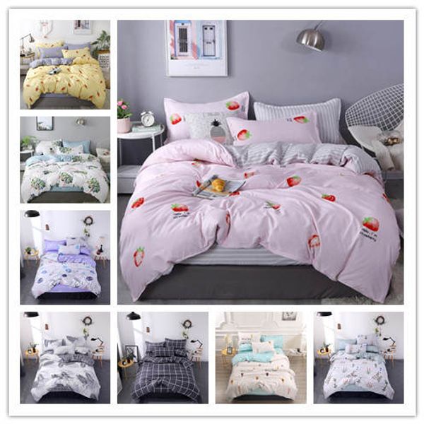 3d Pink Sweet Strawberry Printing Bedding Set Hot Sale High