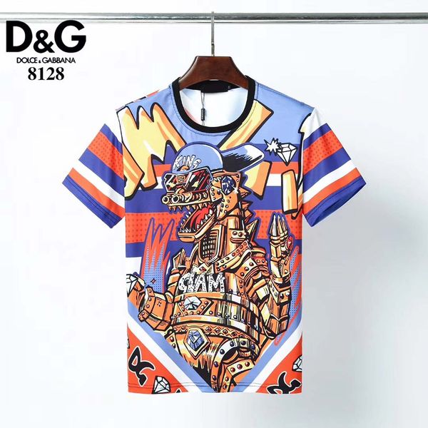 

2020 new fashion t-shirt men's printed cotton clothes hip hop men's t-shirt short-sleeved shirt, Gray