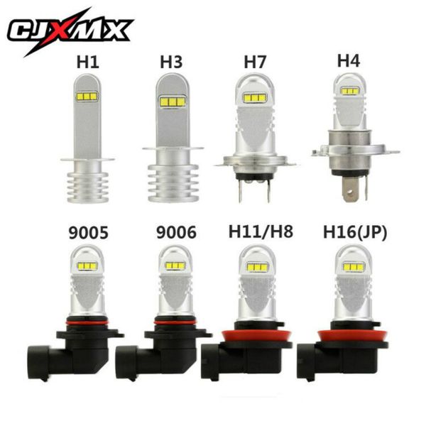 

cjxmx car led fog light bulbs extremely super bright high power 60w h1 h3 h7 h11 h16(jp) 9005 9006 auto fog lamps driving lights