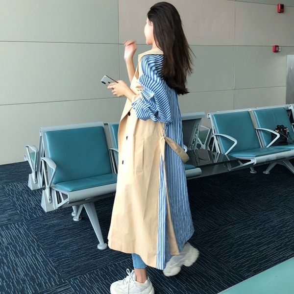 

wholesale 2019 new spring autufn selling wofen's fashion casual windbreaker fc187, Tan;black
