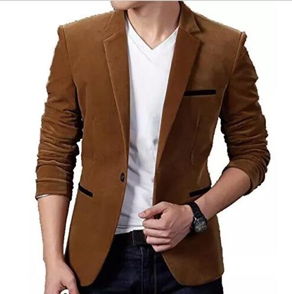 

Wholesale- Abetteric Men's Stylish Long Sleeve Peaked Lapel Suit Blazer
