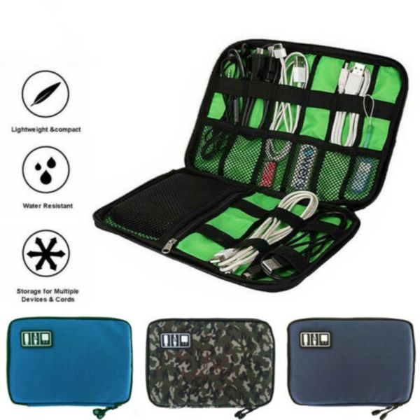

1pc usb flash drives case organizer bag digital storage pouch data earphone cable multi function waterproof