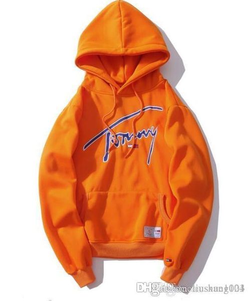 

9107 с капюшоном свитер контрастной строчкой вышитые cursive маркировочного hoodie супер японская марка hip hop street рубашка мужская толст, Black