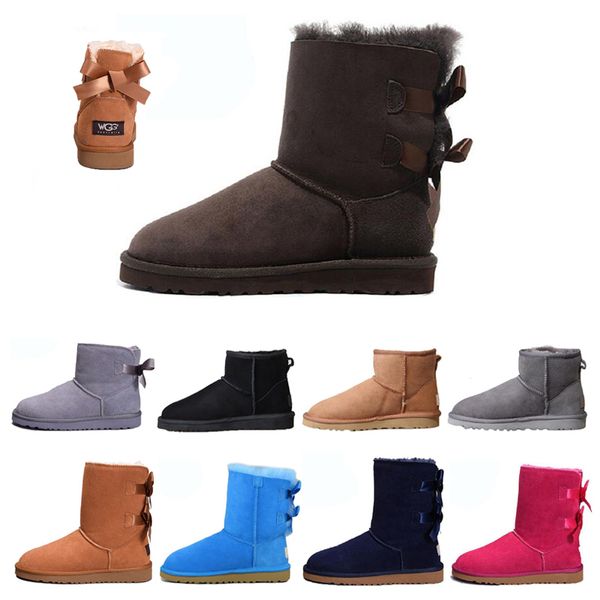 

new women boots short classic grey ankle navy ankle boots high one bow black winter snow boots designer ankle snow shoes