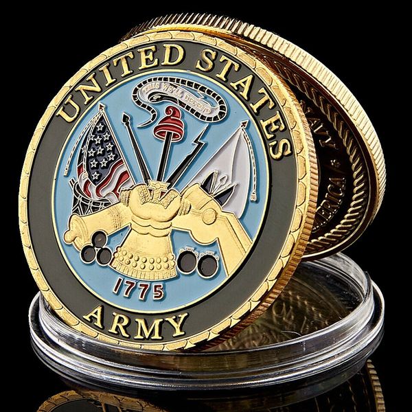 

the united states army department of navy 1oz gold plated core values military challenge coin collectibles