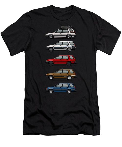 

stack of tercel sr5 4wd al25 wagons men's t-shirt