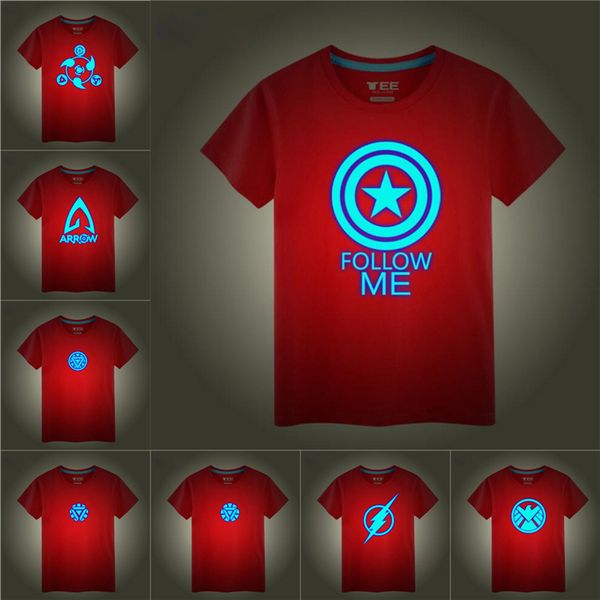 

glow in the night superhero logo printed kids t-shirts tees 16 designs 3-12t kids boys cotton t shirt kids designer clothes ss310, Blue