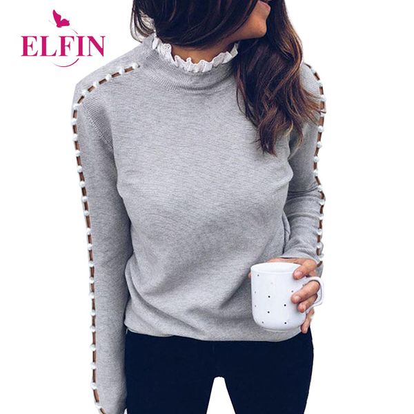 

beaded patchwork long sleeve round neck womens and blouses gray ladies elegant shirts women sj4715r, White