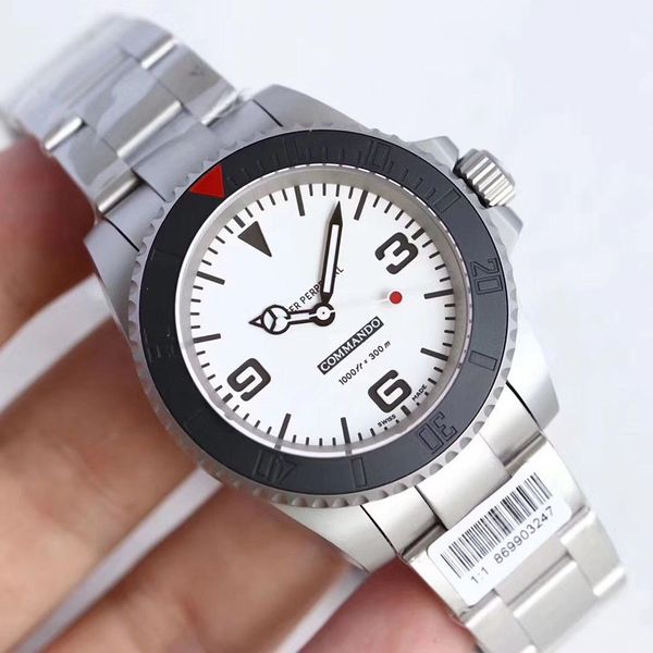 

luxury watch titanium steel mens automatic watch 2836 movement black and white lithography men watch the last style, Slivery;brown