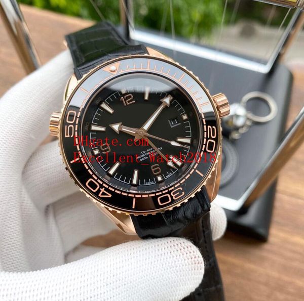 

4 hot sell mens watches 45.5 mm planet ocean 600 m co-axial 215.92.46.22.03.001 керамический безель автоматические механические мужские часы, Slivery;brown