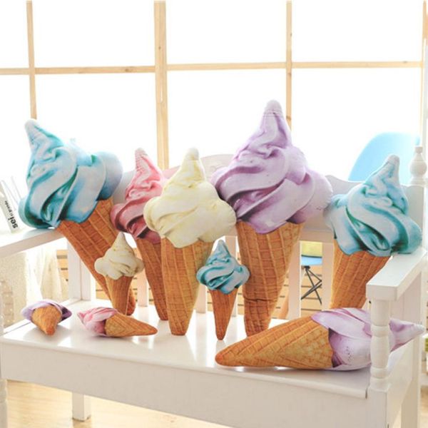 

cammitever creative 3d ice cream shape cushion doll plush toy pillow bed seat use home decor gift
