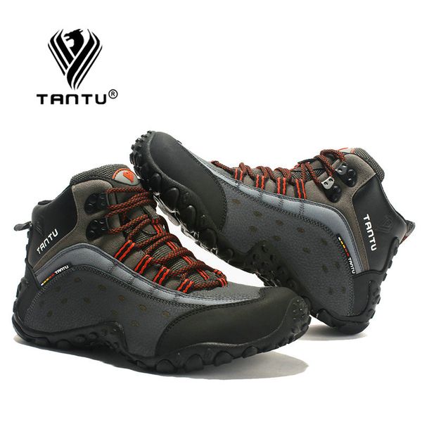 

tantu trekking shoes for men waterproof hiking shoes leather men outdoor mountain hiking sneakers big size 39~46