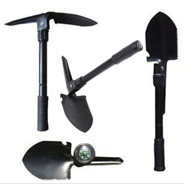 

faroot military portable outdoor tool folding shovel spade survival emergency garden camping hiking camo crop pouch scoop