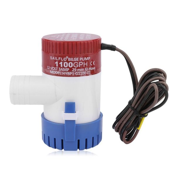 

marine pump 12v 1100gph fully noiseless submersible boat bilge rule water pump vacuum water with bilge float switch 2.5 amp