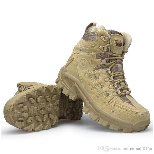 

winter/autumn men brand military leather boots special force tactical desert combat boats outdoor shoes snow boots, Black